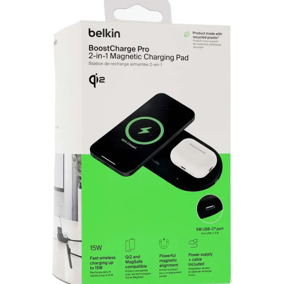 Belkin BoostCharge Pro 2-in-1 - Induktive Ladematte