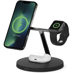 Belkin BoostCharge Pro 3-in-1-Ladegerät mit MagSafe Schwarz