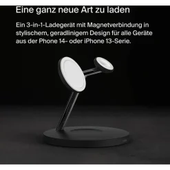 Belkin BoostCharge Pro 3-in-1-Ladegerät mit MagSafe Schwarz