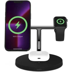 Belkin BoostCharge Pro 3-in-1-Ladegerät mit MagSafe Schwarz