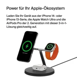 Belkin BoostCharge Pro 3-in-1-Ladegerät mit MagSafe Schwarz