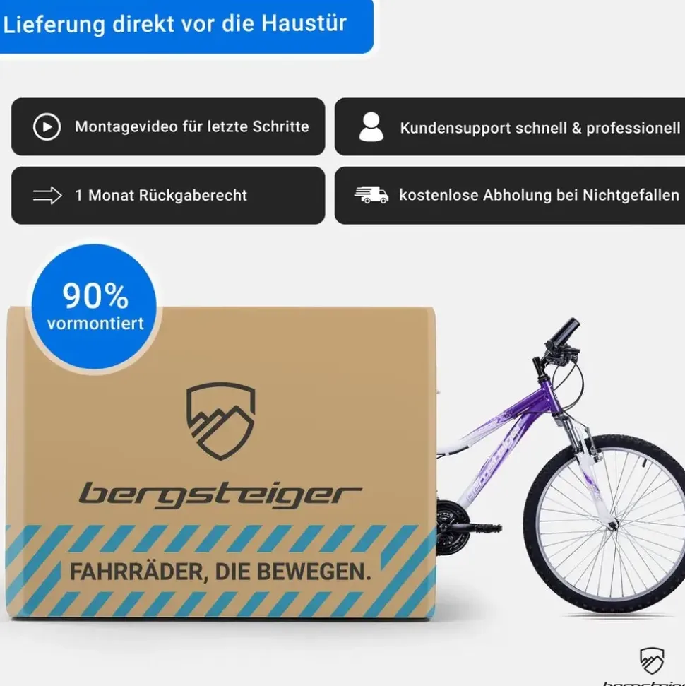 Bergsteiger Verona 24 Zoll RH 34 cm weiß/pink