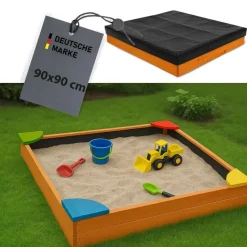 BestLivings Sandkasten mit Abdeckung braun
