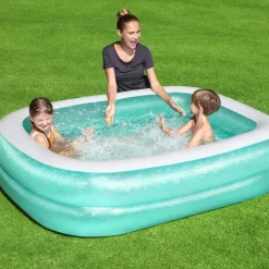 BESTWAY Family Pool 201 x 150 x 51 cm blau/weiß
