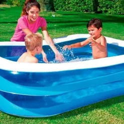 BESTWAY Family Pool 201 x 150 x 51 cm blau/weiß