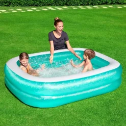 BESTWAY Family Pool 201 x 150 x 51 cm blau/weiß