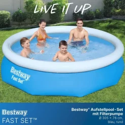 BESTWAY Fast Set Pool 305 x 76 cm inkl. Filterpumpe