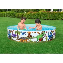 BESTWAY Fill 'n Fun Planschbecken Dinosaurier 183 x 38 cm