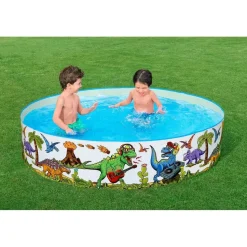 BESTWAY Fill 'n Fun Planschbecken Dinosaurier 183 x 38 cm