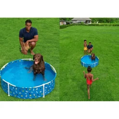 BESTWAY Frame Pool Pfote für Hunde Ø 122 x 30,5 cm (292 L)