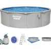 BESTWAY Hydrium Stahlwandpool Komplett-Set Ø 457 x 122 cm inkl. Sandfilteranlage