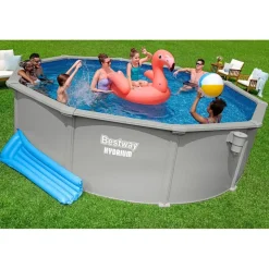 BESTWAY Hydrium Stahlwandpool Komplett-Set Ø 457 x 122 cm inkl. Sandfilteranlage