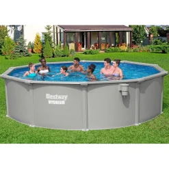BESTWAY Hydrium Stahlwandpool Komplett-Set Ø 457 x 122 cm inkl. Sandfilteranlage