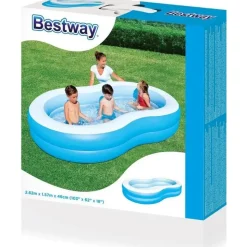BESTWAY Lagune Family Planschbecken 262 x 157 x 46 cm
