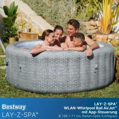 BESTWAY Lay-Z-Spa Bali AirJet 196 x 71 cm Lichtgrau