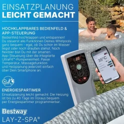BESTWAY Lay-Z-Spa Bali AirJet 196 x 71 cm Lichtgrau