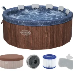 BESTWAY LAY-Z-SPA® Energiespar Whirlpool Toronto AirJetTM mit Schaumstoffpaneelen & App-S...