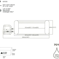 BESTWAY Lay-Z-Spa Maledives HydroJet Pro 54173 inkl. Bodenmatte
