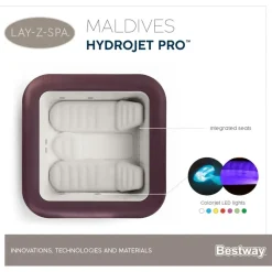 BESTWAY Lay-Z-Spa Maledives HydroJet Pro 54173 inkl. Bodenmatte