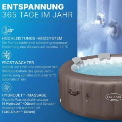 BESTWAY Lay-Z-Spa Maledives HydroJet Pro 54173 inkl. Bodenmatte