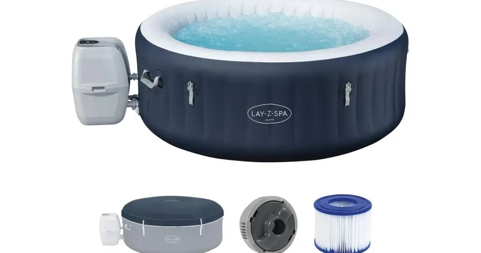 BESTWAY Lay-Z-Spa Miami AirJet 180 x 66 cm Dunkelblau