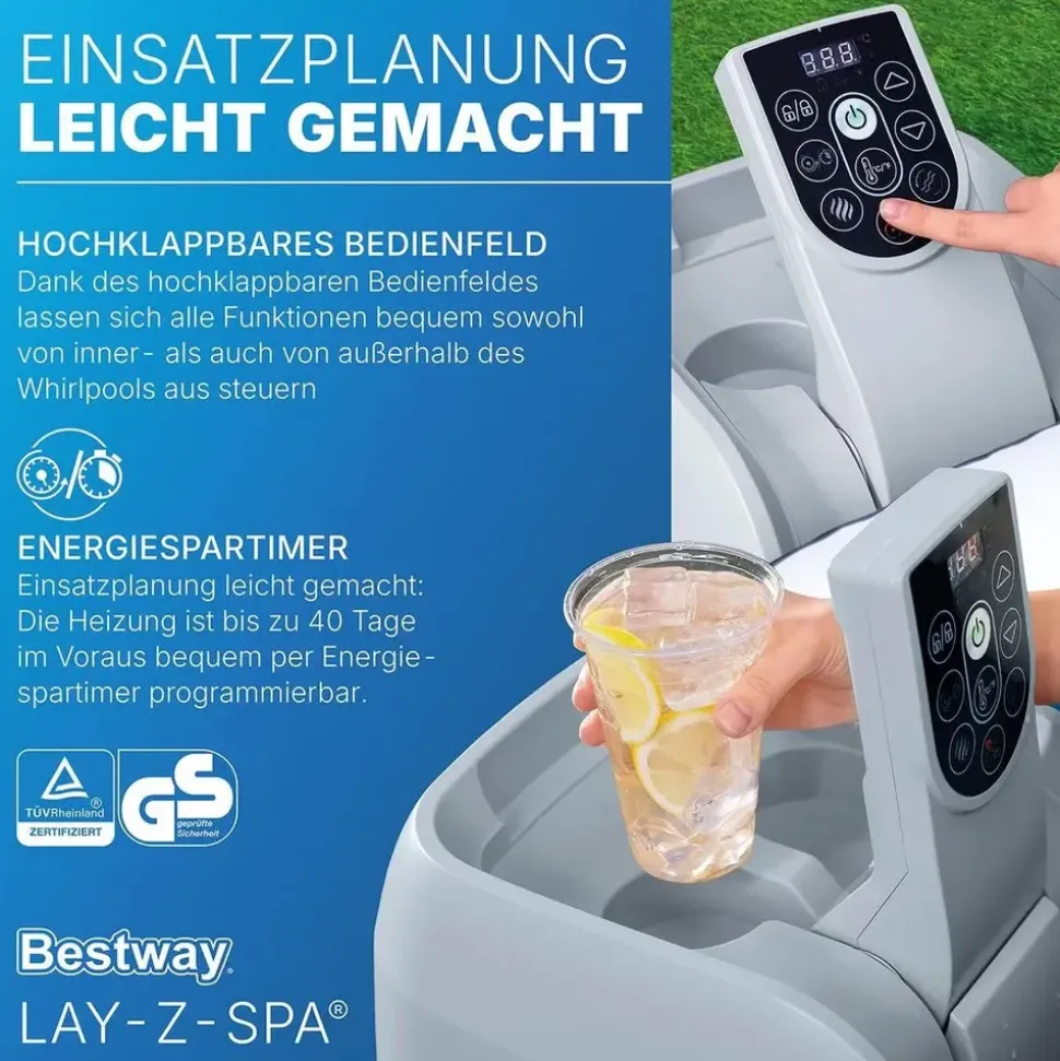 BESTWAY Lay-Z-Spa Miami AirJet 180 x 66 cm Dunkelblau
