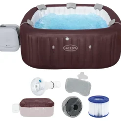 BESTWAY Maldives HydroJet Pro 201 x 201 x 80 cm Mahagoni