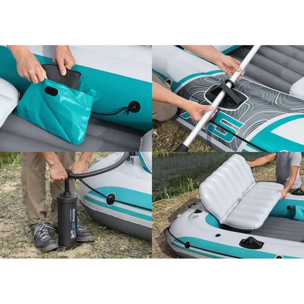 BESTWAY Schlauchboot Komplett-Set Adventure Elite X5 364 x 166 x 45 cm
