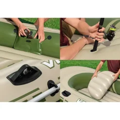 BESTWAY Schlauchboot Komplett-Set Voyager X4 350 x 145 x 49 cm