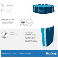 BESTWAY Steel Pro Frame Pool rund