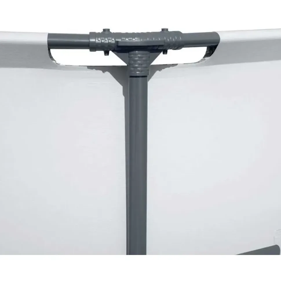 BESTWAY Steel Pro Max Frame Pool Set 366 x 76 cm lichtgrau inkl. Filterpumpe
