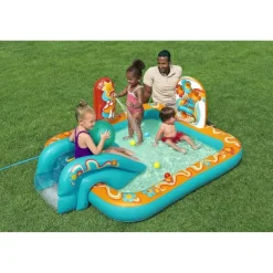 BESTWAY Wasserspielcenter Retro-Welt Wasserrutsche 193 x 152 x 74 cm (53164)