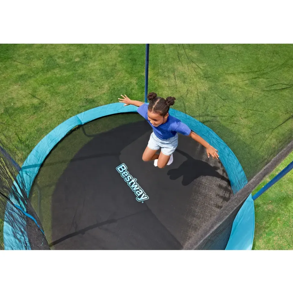 BESTWAY Xtreme Air 305 x 255 cm inkl. Sicherheitsnetz Grün/Schwarz/Mehrfarbig