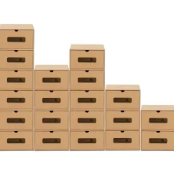 BigDean Schuhbox 20-tlg. braun