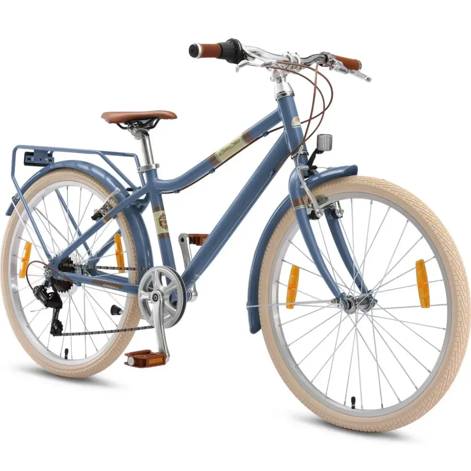 Bikestar Alu Kinderfahrrad 24 Zoll blau