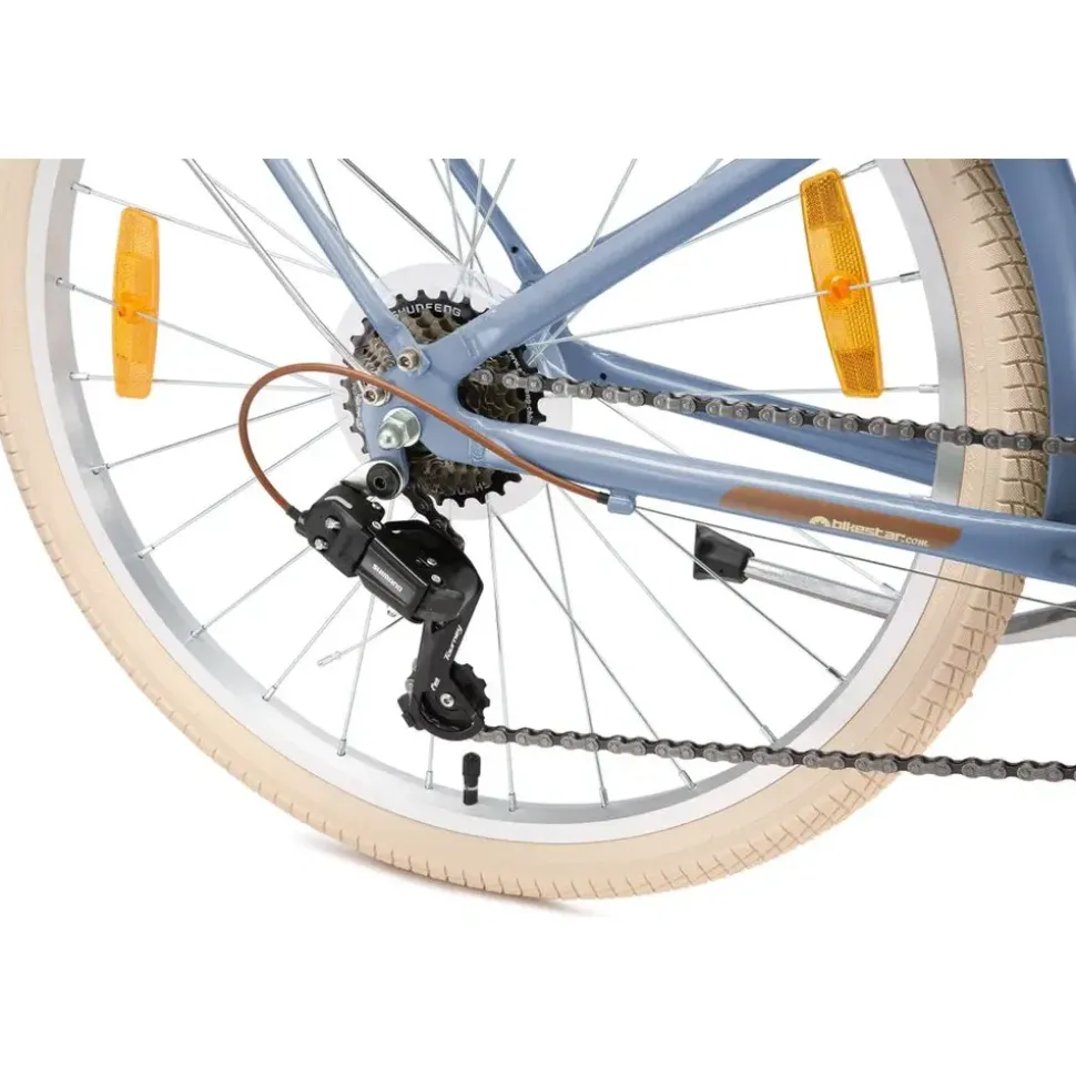 Bikestar Alu Kinderfahrrad 24 Zoll blau