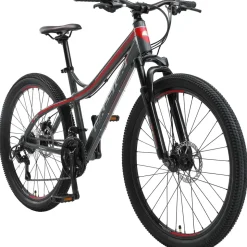 Bikestar Hardtail Mountainbike 26" grau/rot 21-Gang Scheibenbremse