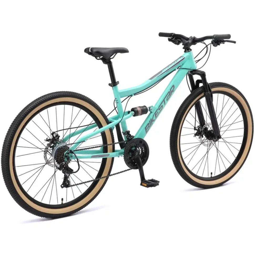 Bikestar Mountainbike 27,5 Zoll RH 43 cm Damen grün