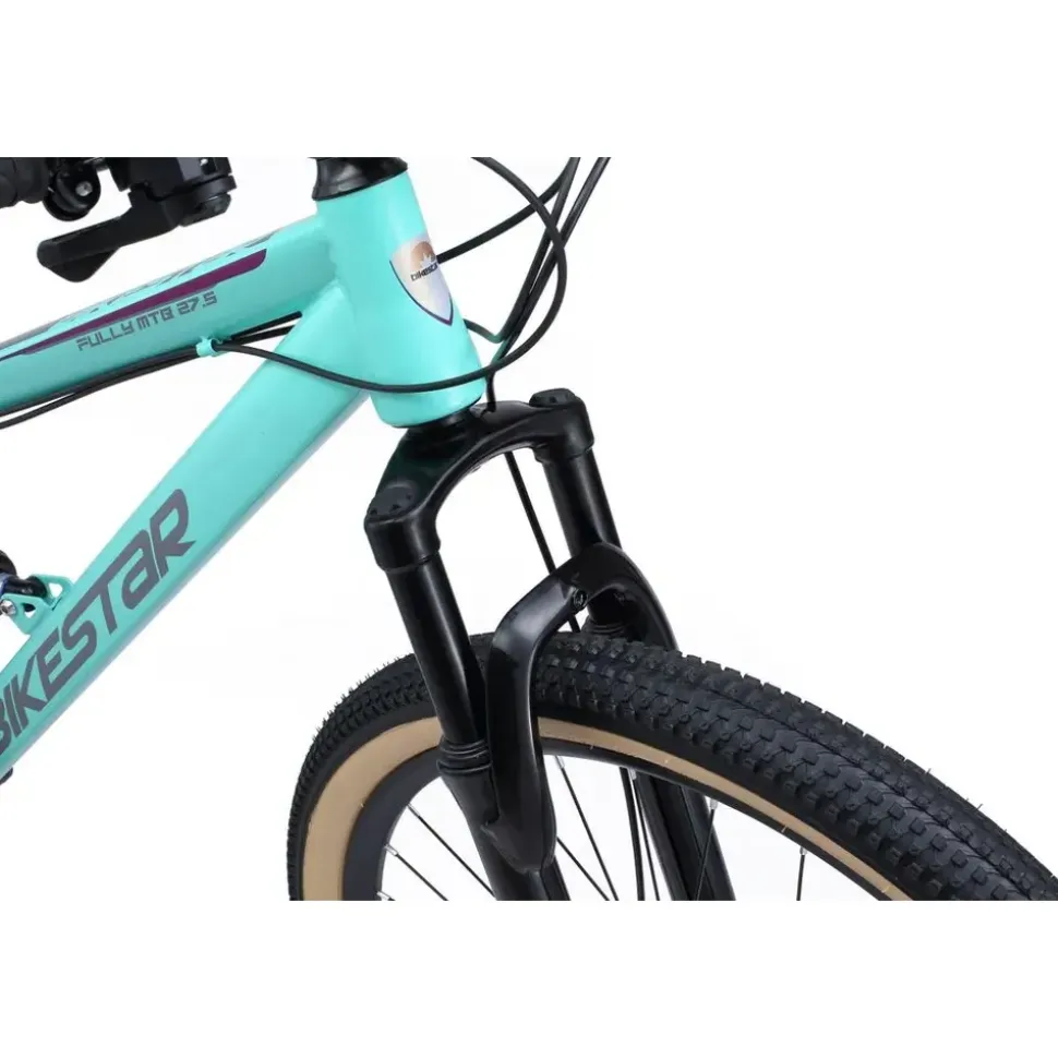 Bikestar Mountainbike 27,5 Zoll RH 43 cm Damen grün