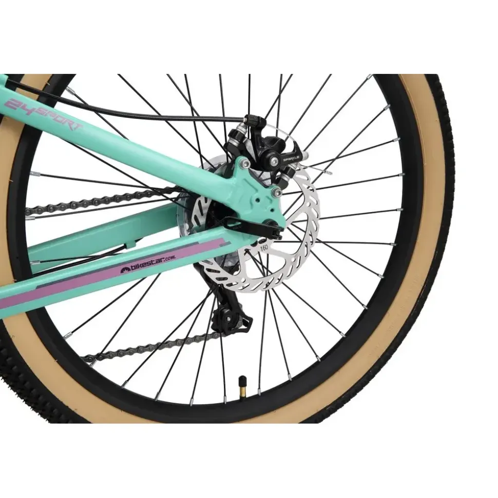 Bikestar Mountainbike 24 Zoll RH 54 cm mint/pink