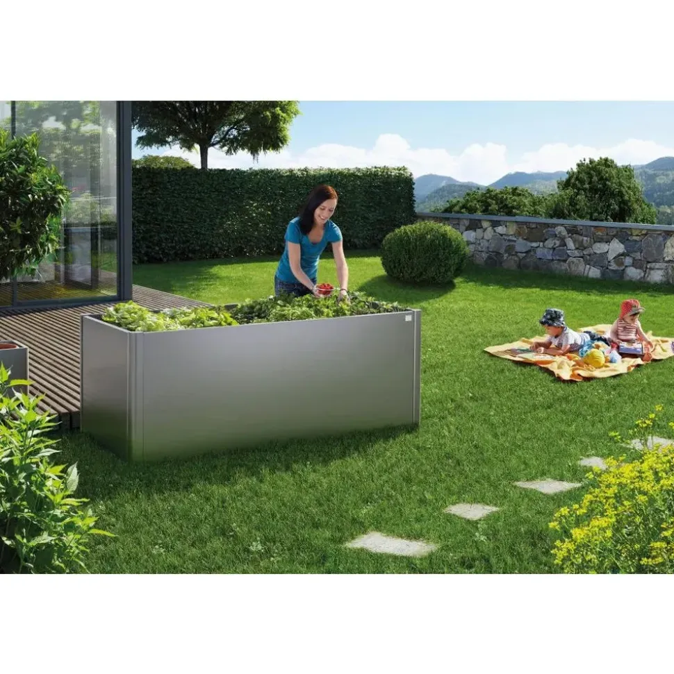 Biohort Hochbeet 2x0,5 201 x 53 x 77 cm dunkelgrau-metallic