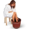 blumenberg gmbh Fußbadewanne hoch Kambala Wasserablauf mit Standrohr aus V2A
