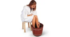 blumenberg gmbh Fußbadewanne hoch Kambala Wasserablauf mit Standrohr aus V2A