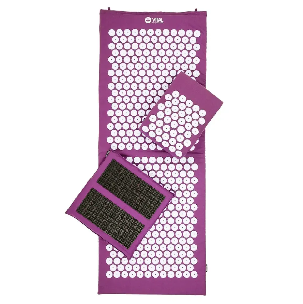 Bodhi Akupressurmatte XL Deluxe-Set Spiky aubergine