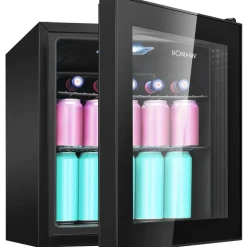 Bomann KSG 7291 Getränkekühlschrank (46 l, 530 mm hoch, Schwarz)
