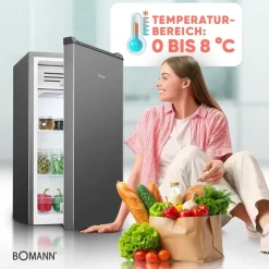 Bomann KS 7257 Kühlschrank (83 l, 850 mm hoch, Graphit)