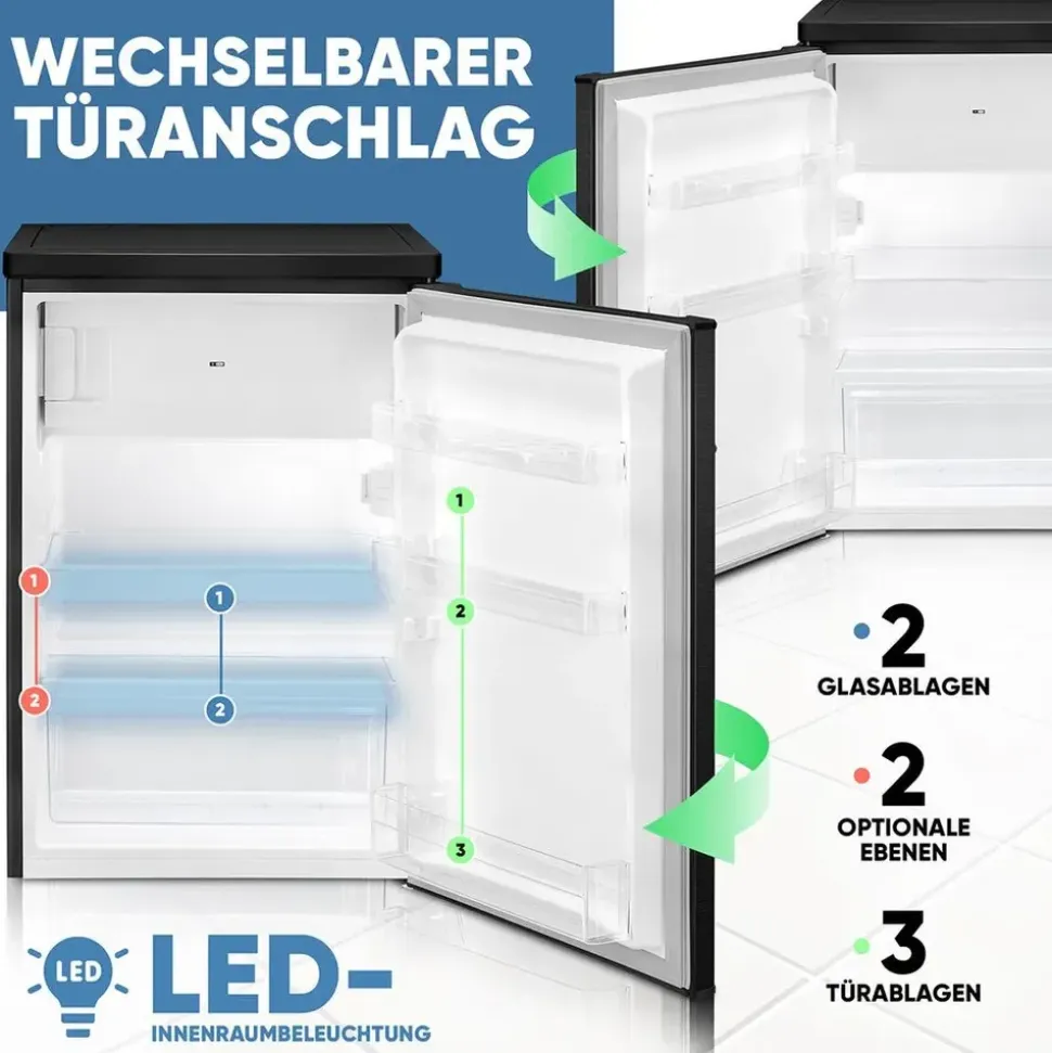 Bomann KS 7251 Kühlschrank (109 l, 850 mm hoch, Schwarz)