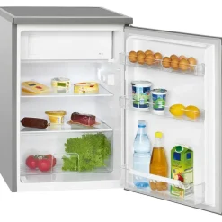 Bomann KS 2184.1 Kühlschrank (120 l, 845 mm hoch, Edelstahl)