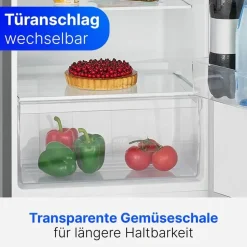 Bomann VS 7316 Kühlschrank (242 l, 1434 mm hoch, Inoxlook)