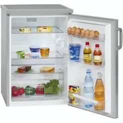 Bomann VS 2195 Kühlschrank (134 l, 850 mm hoch, Edelstahl)